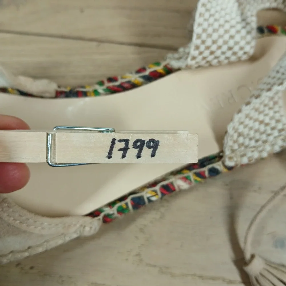 J. Crew Espadrille Women 9 Tan Suede Lace Up Ankle Tie Boho Coastal Summer
